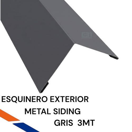 ESQUINERO EXTERIOR GRIS METAL SIDING 3MT