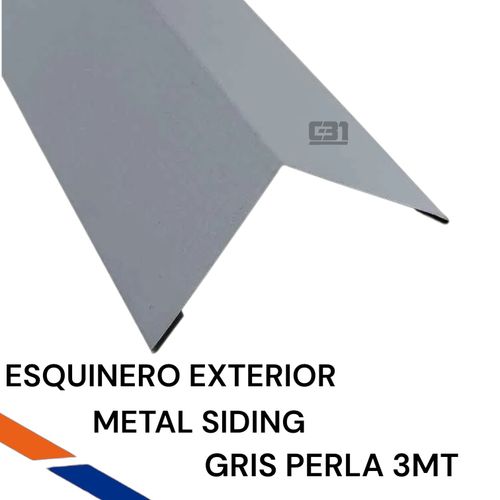 ESQUINERO EXTERIOR GRIS PERLA METAL SIDING 3MT
