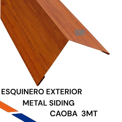 ESQUINERO EXTERIOR CAOBA METAL SIDING 3MT
