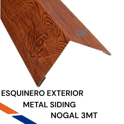 ESQUINERO EXTERIOR NOGAL METAL SIDING 3MT