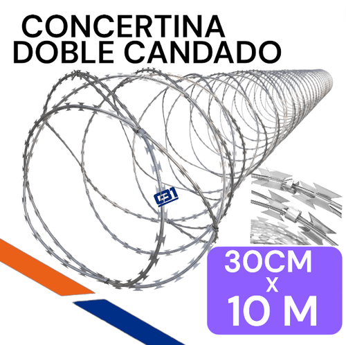 CONCERTINA GALVANIZADA 30CM x 10MT