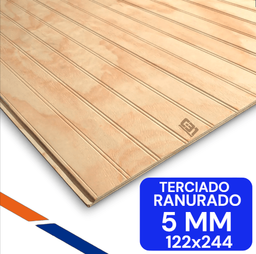 TERCIADO RANURADO  5 MM COLONIAL