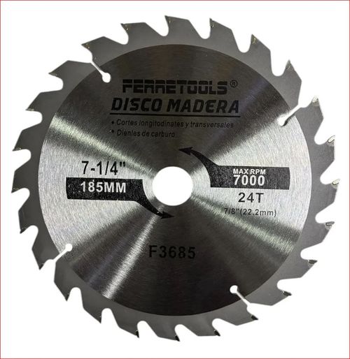 DISCO MADERA 7 1/4" 24 DIENTES F3685
