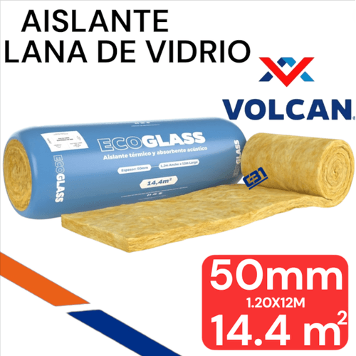 LANA DE VIDRIO 50MM 14,4M2 ECOGLASS AZUL