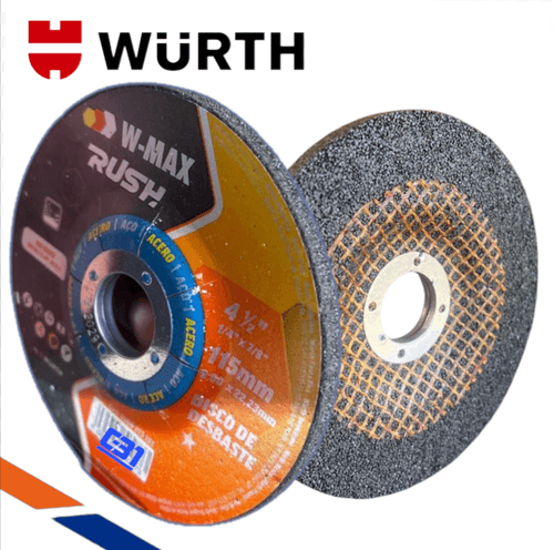 DISCO DESBASTE METAL  4 1/2" X 6MM WURTH