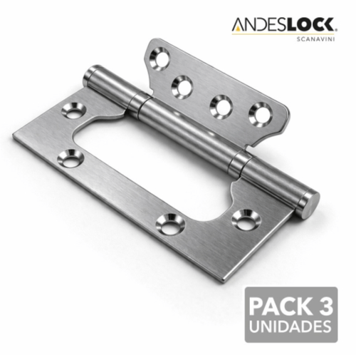 BISAGRA 4"X3" MARIPOSA PACK 3UNID ACERO INOXIDABLE CON RODAMIENTOS