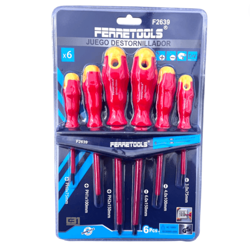 JUEGO DESTORNILLADOR 6 PCS FERRETOOLS F2639 ATORNILLADOR