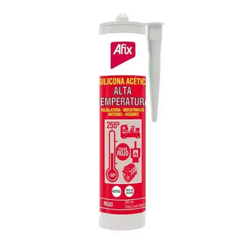 SILICONA ALTA TEMPERATURA ROJA 280ML AFIX