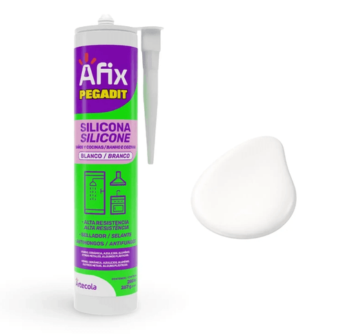 SILICONA BAÑO Y COCINA BLANCA 280ML AFIX