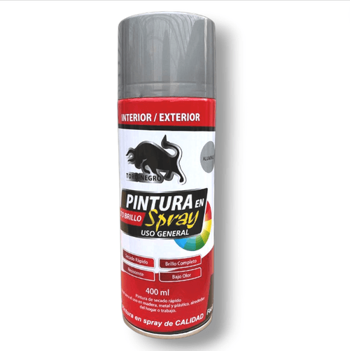 SPRAY PINTURA ESMALTE ALUMINIO TORO-NEGRO