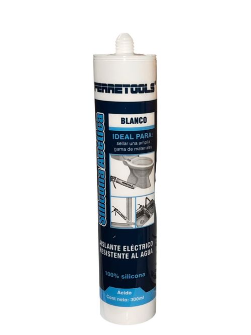 Silicona Acetica Blanca 300ml FERRETOOLS